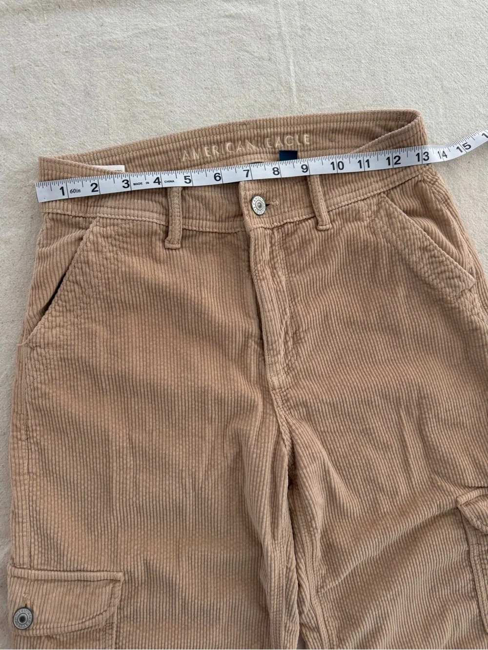 American Eagle Cargo Corduroy Wide Leg Pants Size 0